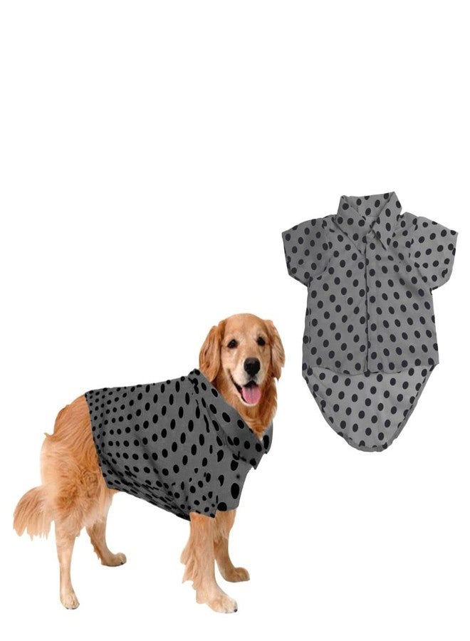 Sage Square Crazy Printed Dog Shirt, Trending Dog Shirt, Ultra Soft & Light Weight, Comfortable & Breathable Dog Apparel, Trendy Outfit (XLarge - 24 inch, Polka Grey) - Image 1